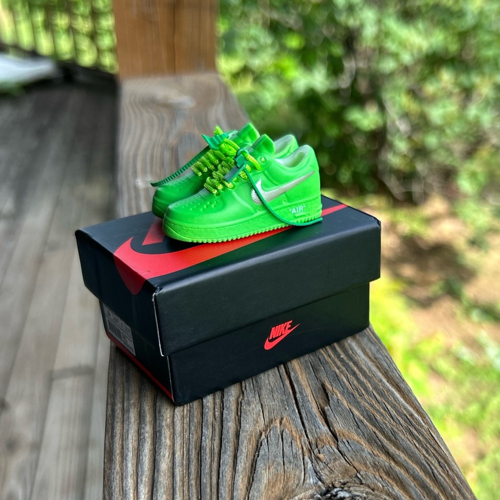 Nike mini collectable Neon Green Mini Air Force 1 Display Sneaker